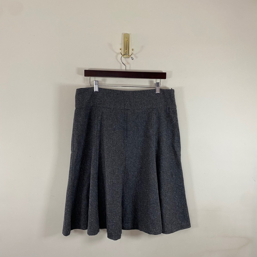 G.H. Bass Heritage Collection Gray‎ Pleated Midi Skirt Size 14 Academia Retro